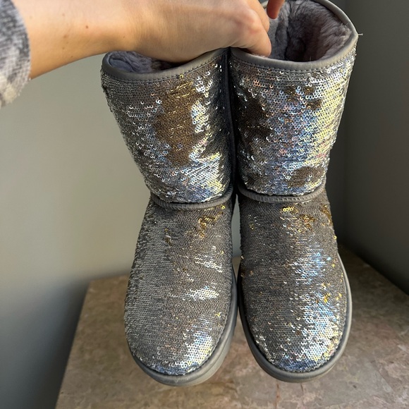 UGG Silver Sequin Boots - Picture 4 of 5